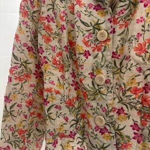 Vintage Floral Linen blazer/jacket